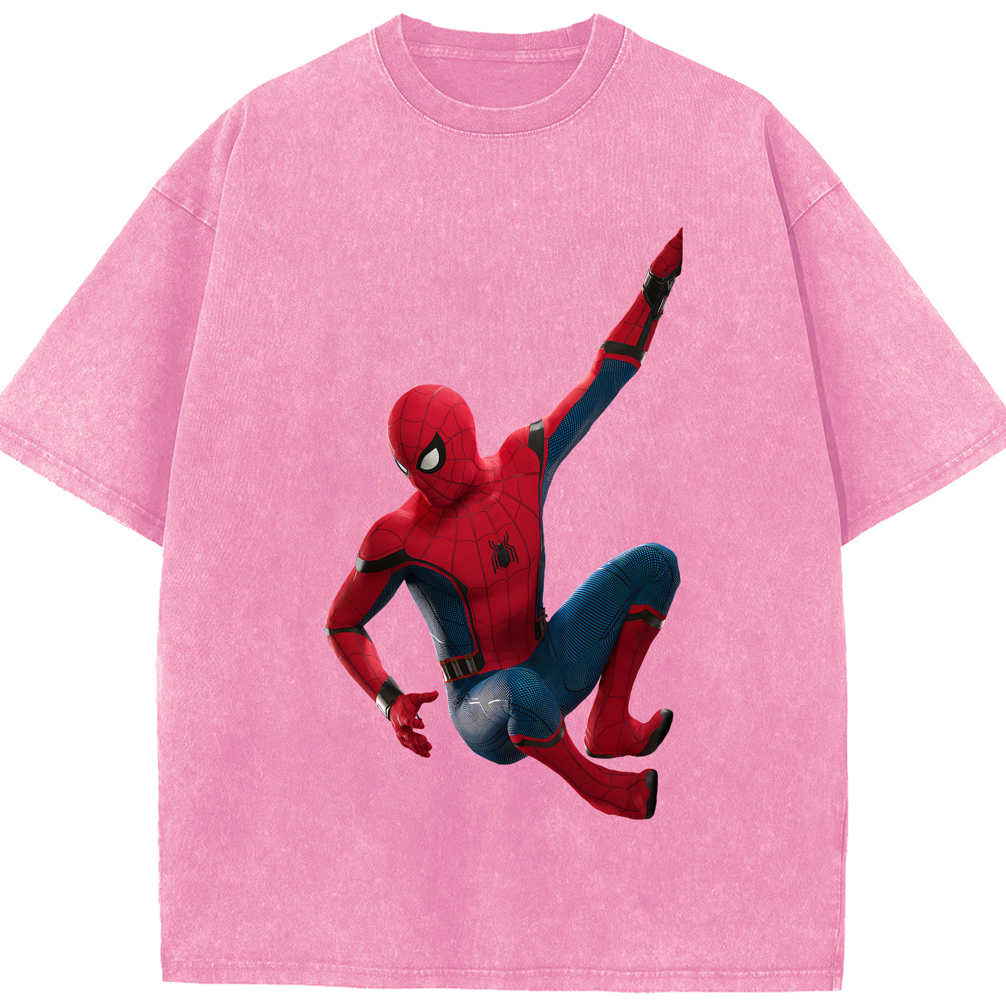 （画像用） Spider Man スパイダーマン 綿100% ヴィンテージ風 半袖Tシャツ（フロントプリント）